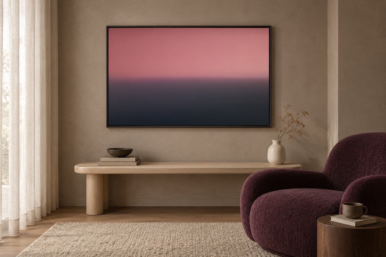 Illustrative interior setting for Low Horizon