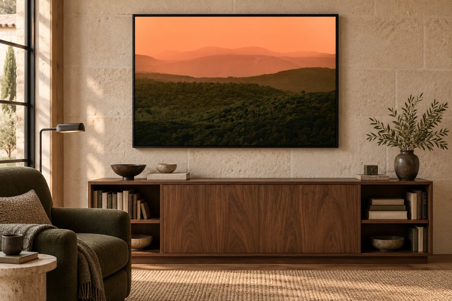 Illustrative interior setting for Receding Hills