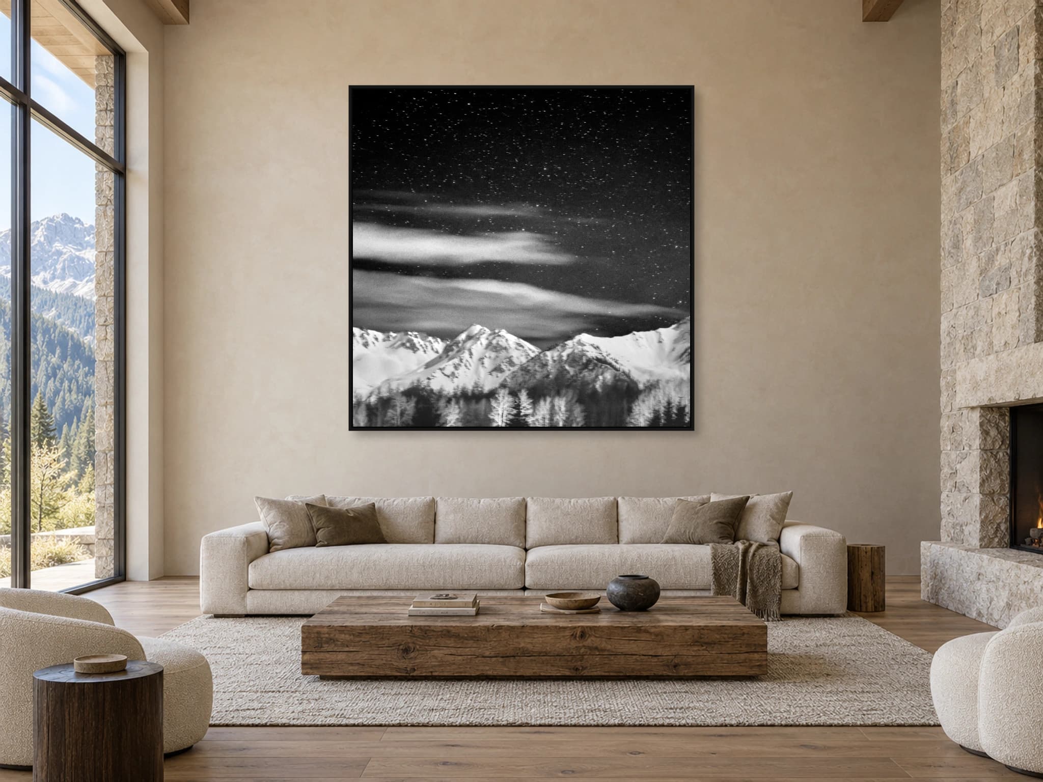 Illustrative interior setting for Stars and Peaks