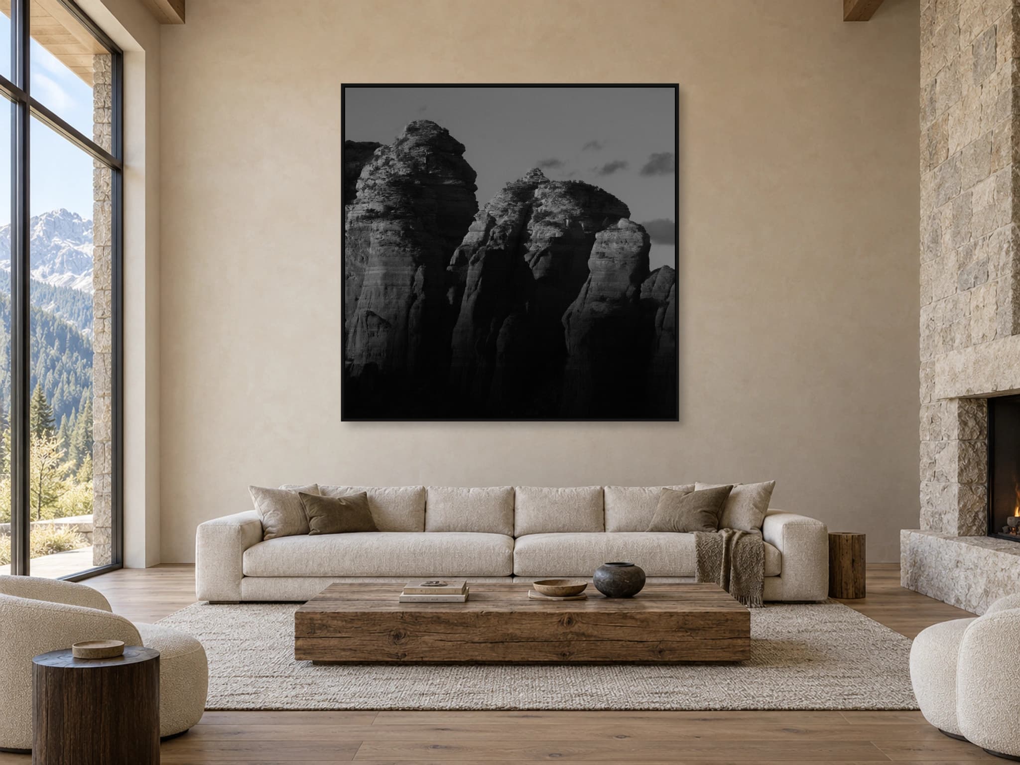 Illustrative interior setting for Stone Towers