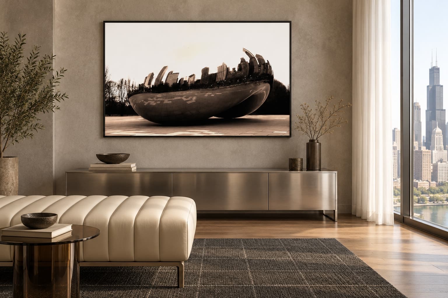 Illustrative interior setting for City in Reflection