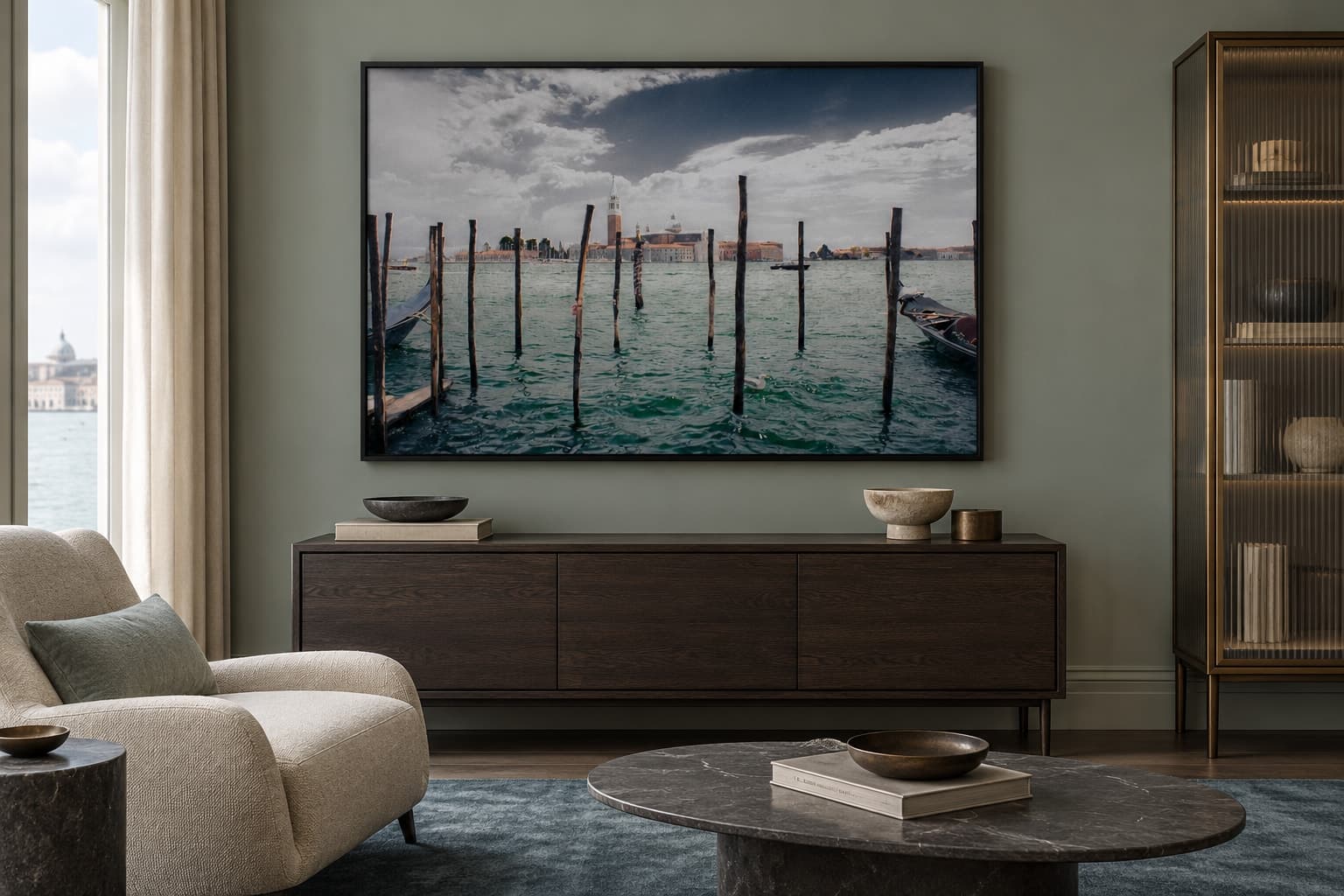 Illustrative interior setting for Mooring Lines — Cloud Study