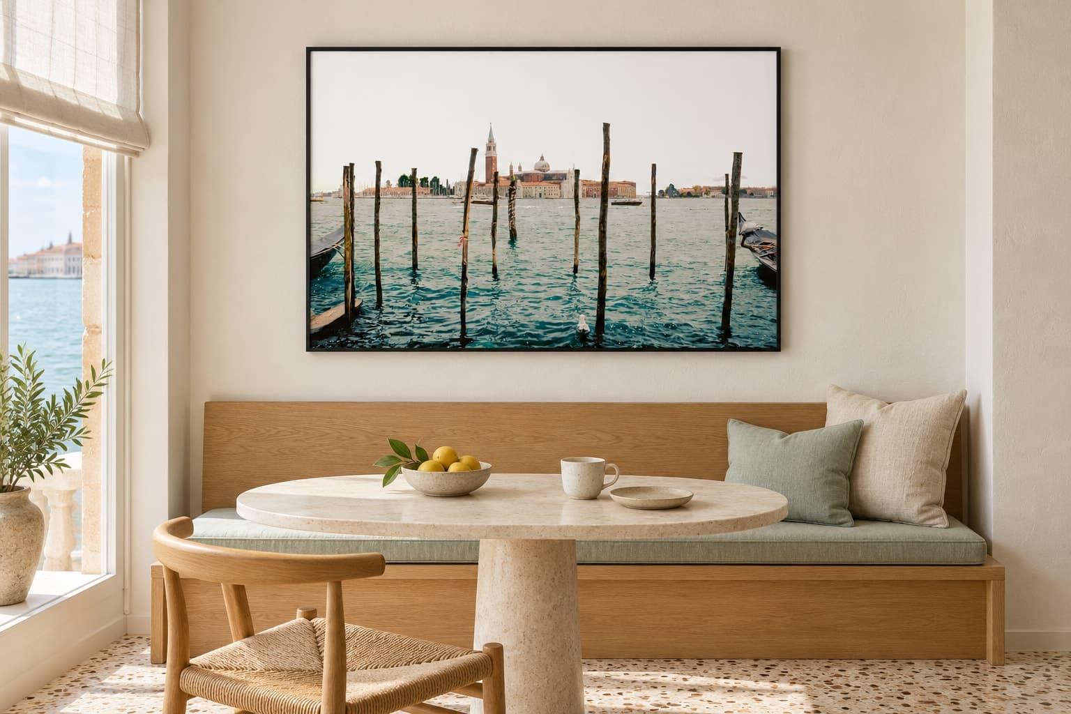 Illustrative interior setting for Mooring Lines — Pale Sky