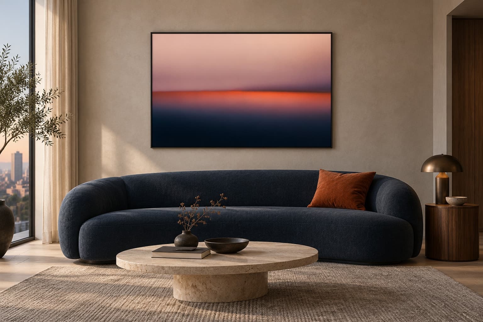 Illustrative interior setting for Orange Interval