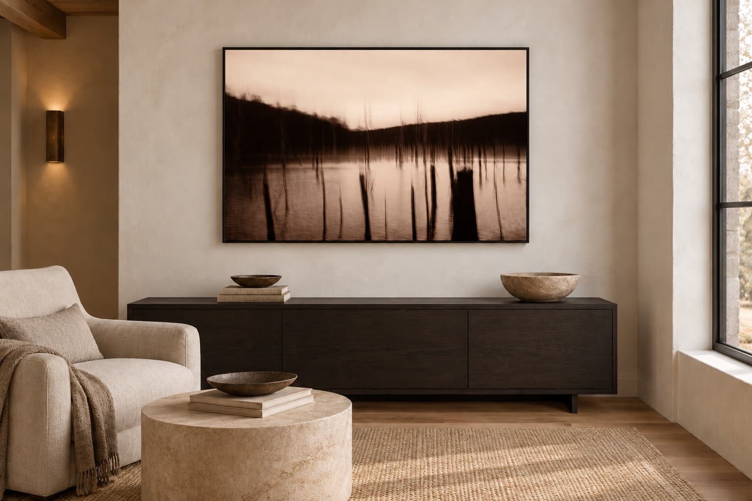 Illustrative interior setting for The Far Bank