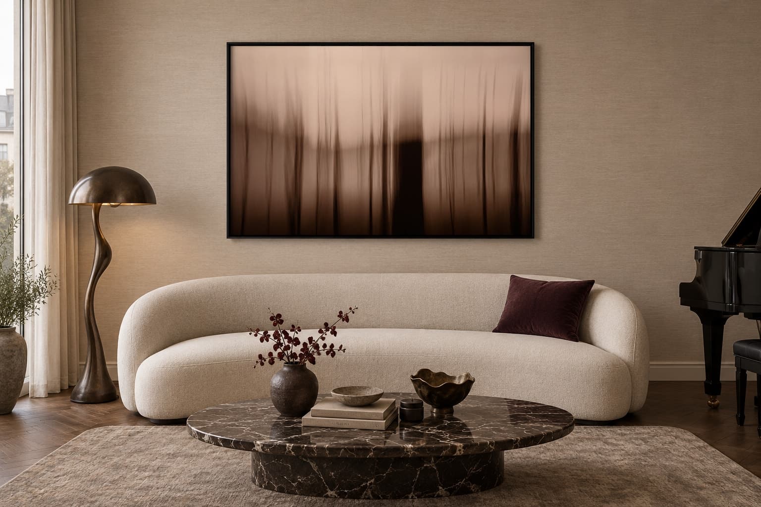 Illustrative interior setting for Vertical Drift