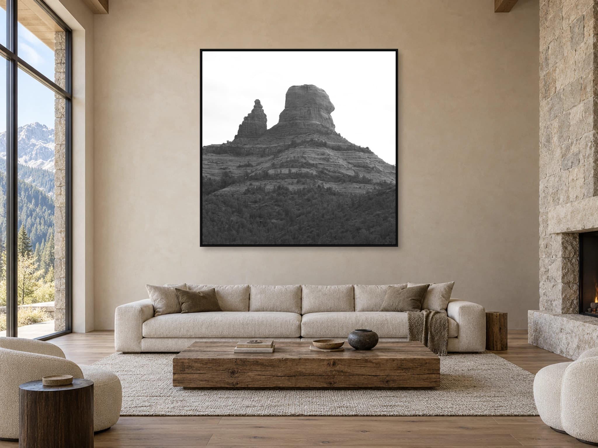 Illustrative interior setting for Butte