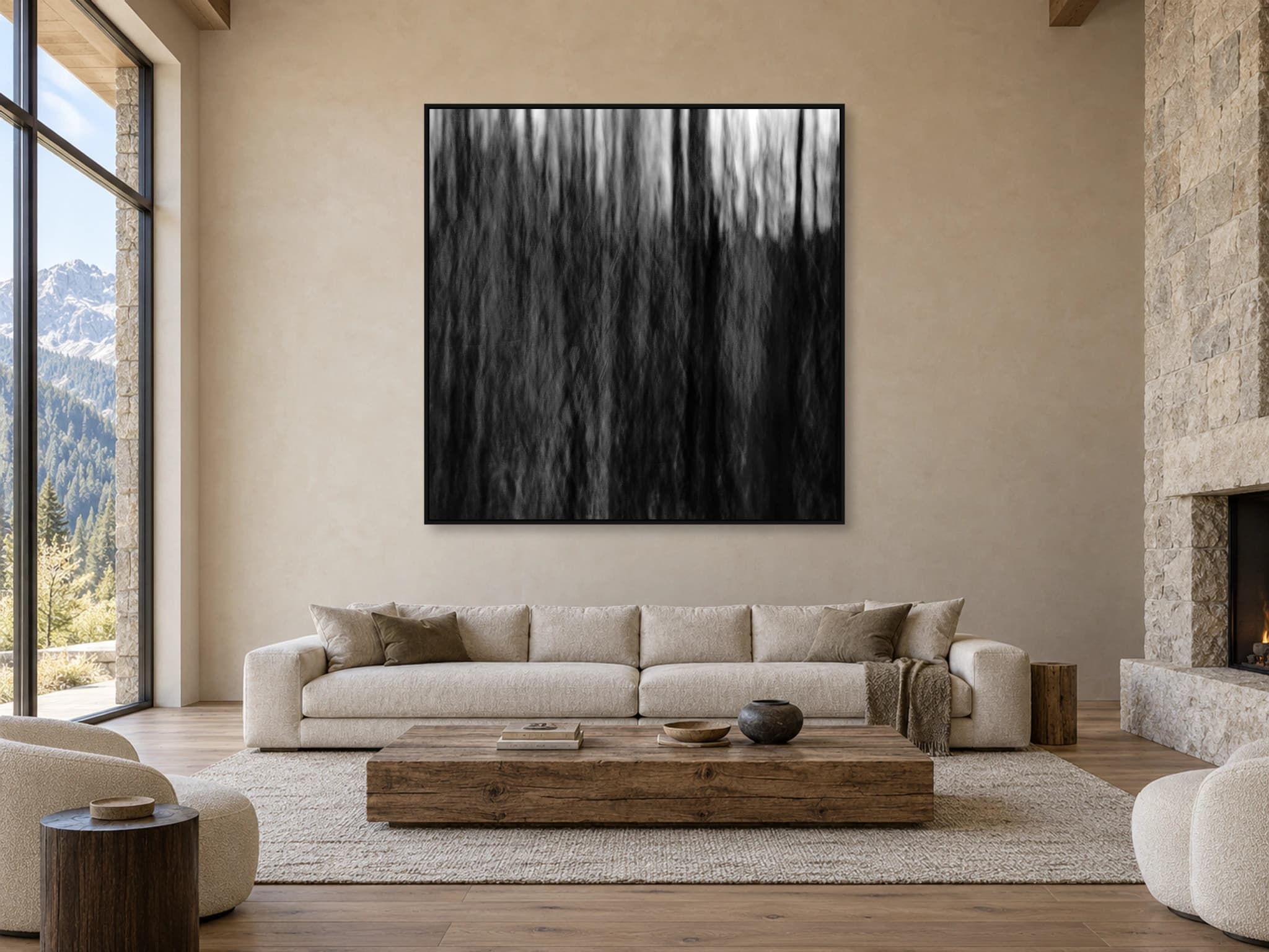 Illustrative interior setting for Dark Trunks