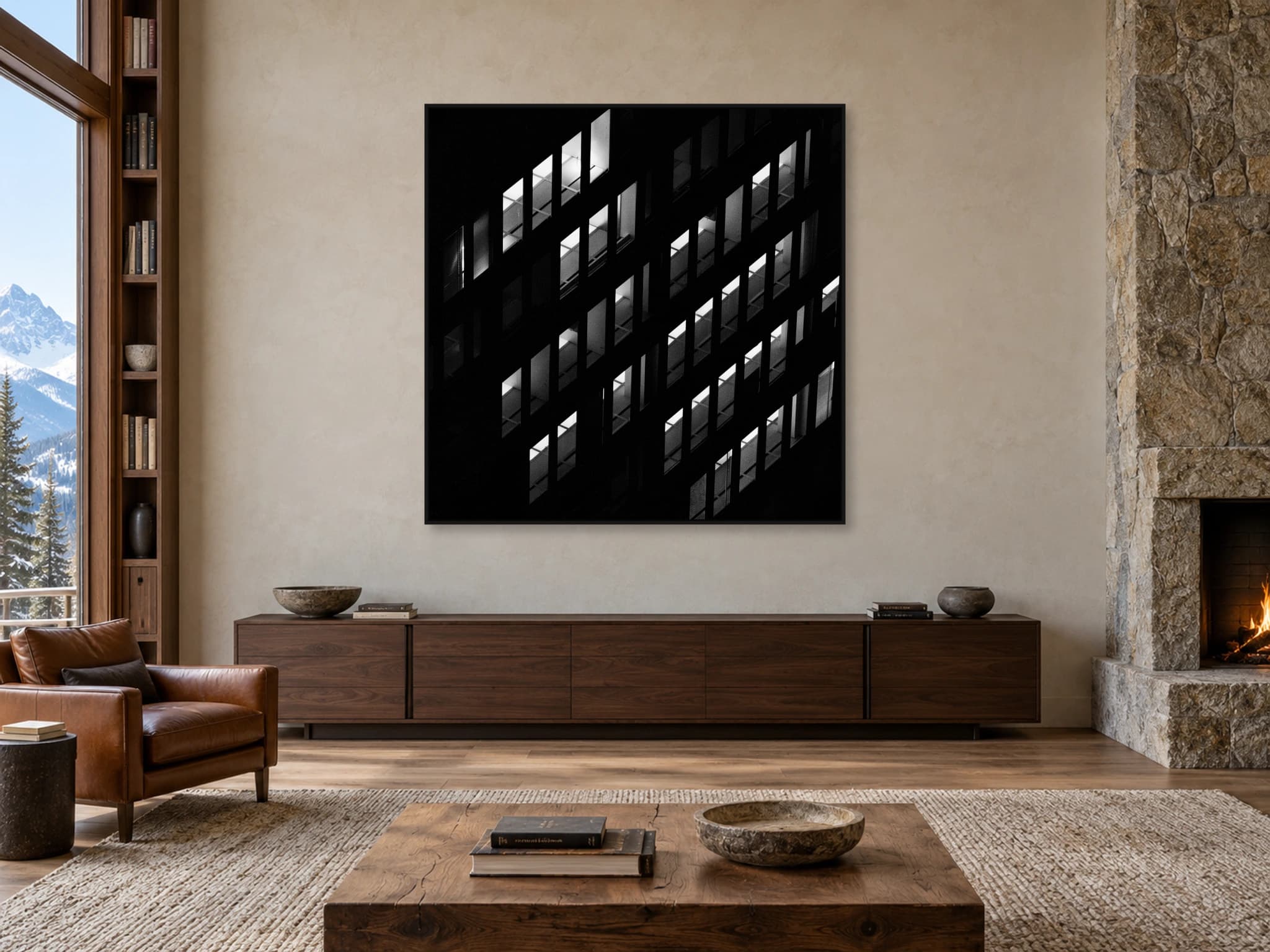 Illustrative interior setting for Lit Diagonal