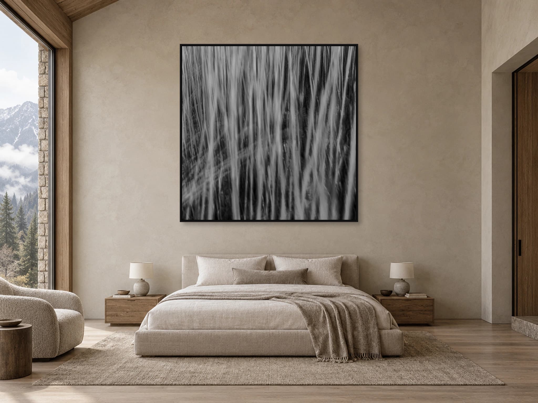 Illustrative interior setting for White Grasses
